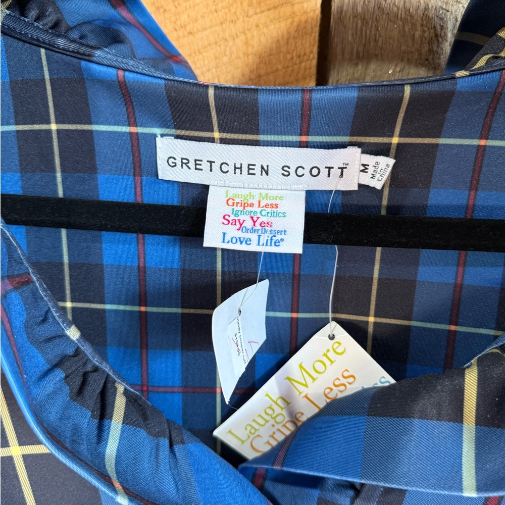 Gretchen Scott Designs Blue and Yellow Plaid Dress - Picture 2 of 5